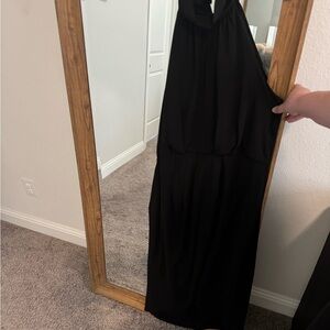 City Chic Black Halter Maxi Gown